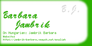 barbara jambrik business card